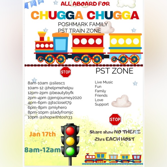 Other - 1/17 PST 8am-1OPM Chugga Chugga, Choo Choo 16hrs of share show , No Theme 2hrs